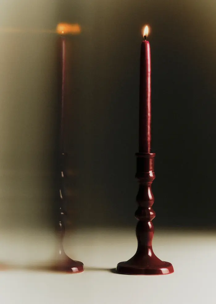 Coffret bougeoirs Piano et Chandelles - Grand Modèle - Grenat