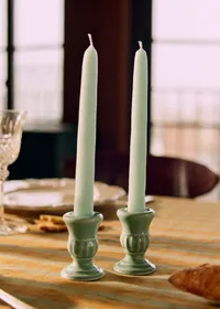 Coffret Bougeoirs Piano et Chandelles - Petit Modèle - Céladon — view 2