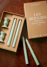 Coffret Bougeoirs Piano et Chandelles - Petit Modèle - Céladon — view 5