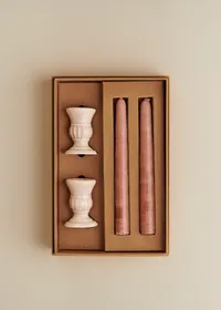 Coffret Bougeoirs Piano et Chandelles - Petit Modèle - Nude — view 2