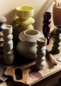Coffret bougeoirs Romie Objetti - Ecru — view 2