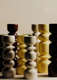 Coffret bougeoirs Romie Objetti - Ecru — view 3