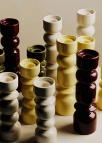 Coffret bougeoirs Romie Objetti - Ecru — view 4