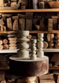 Coffret bougeoirs Romie Objetti - Ecru — view 5