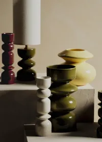 Coffret bougeoirs Romie Objetti - Vert Petit Modèle et Terracotta Grand Modèle — view 2