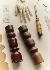 Coffret bougeoirs Romie Objetti - Vert Petit Modèle et Terracotta Grand Modèle — view 3