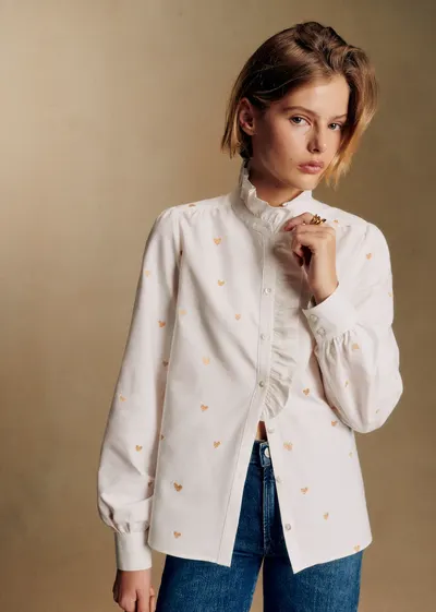 Coffret Chemise Chlo - Broderie Coeur Doré