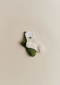 Coffret de 2 chaussettes Coeur - Écru Coeur / Trèfle Vert Chance — view 3