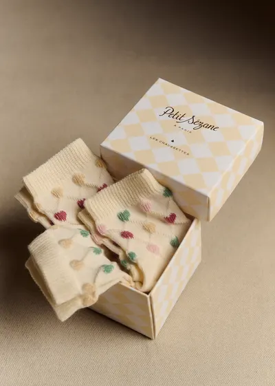 Coffret de 3 chaussettes Eva - Coeurs