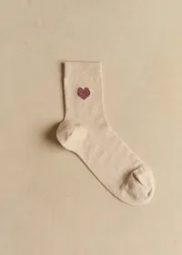 Coffret de 3 chaussettes lurex coeur - Bordeaux Argent Gris — view 4