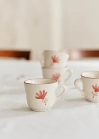 Coffret de 4 tasses expresso - Petite Fleur - Terre De Sienne — view 3