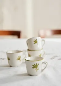Coffret de 4 tasses expresso - Petite Fleur - Vert — view 2