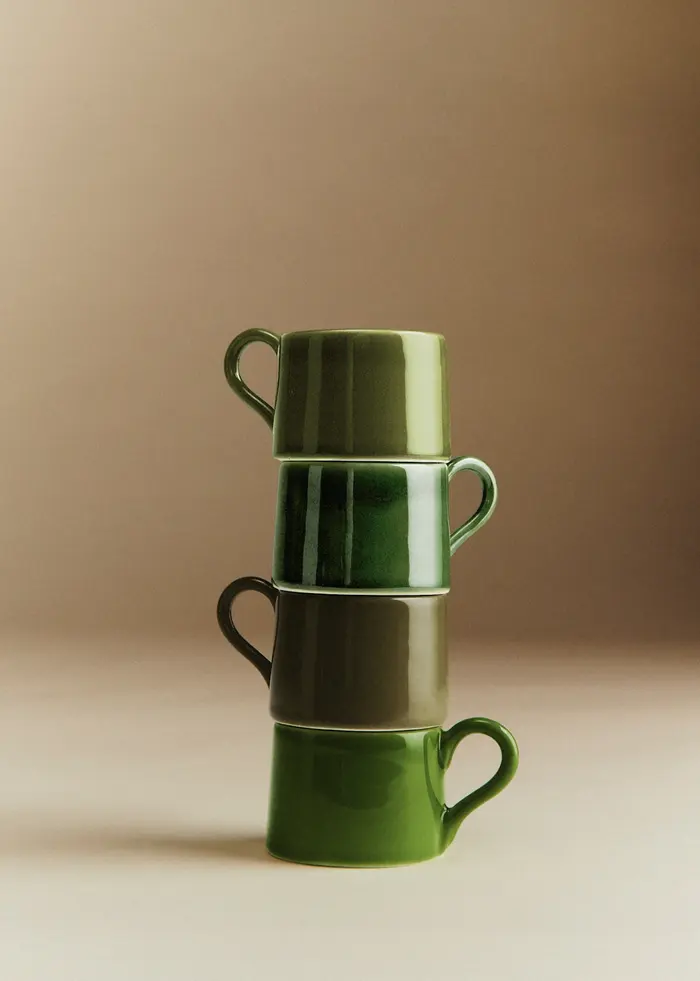Coffret de 4 tasses expresso - Vert