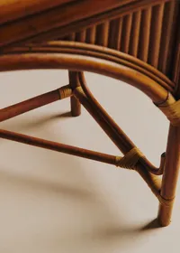 Coiffeuse vintage en bambou - Bambou et Rotin Foncé — view 4