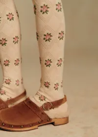 Collant Julia - Ecru Fleurs — view 2