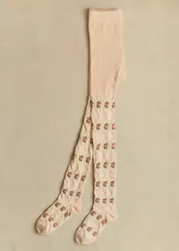 Collant Julia - Ecru Fleurs — view 4