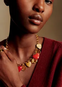 Collier Esmée - Rouge Multi Doré — view 5