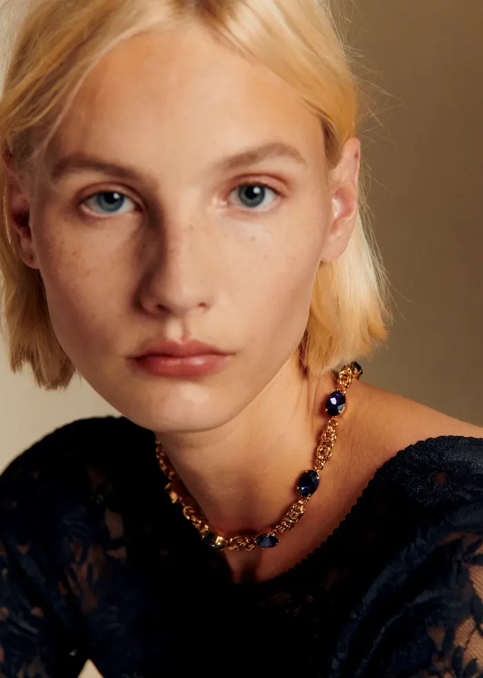 Collier Junie - Violet Doré