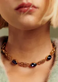 Collier Junie - Violet Doré — view 5