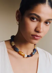 Collier Morgane - Bleu Océan Multi — view 2