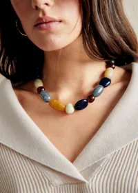 Collier Morgane - Bleu Océan Multi — view 3