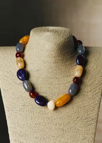 Collier Morgane - Bleu Océan Multi — view 4