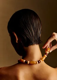 Collier Morgane - Caramel Multi - Création Rose — view 4