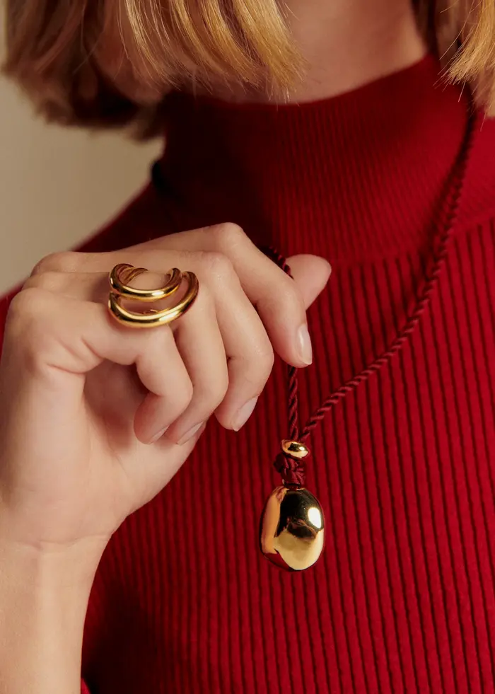 Collier Natacha - Bordeaux Doré