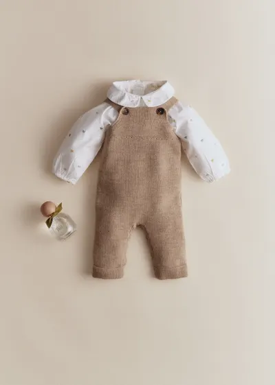 Combinaison Maille Poussin - Beige Chiné