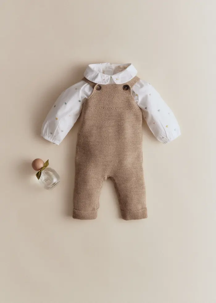 Combinaison Maille Poussin - Beige Chiné