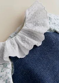 Combinaison Maille Poussin - Bleu Chiné — view 2
