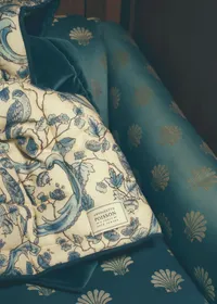 Courtepointe - Sézane x Antoinette Poisson - Imprimé Oiseaux Bleus — view 2