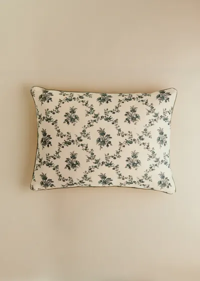 Coussin Imprimé - Grand modèle - Croisillons Bleu