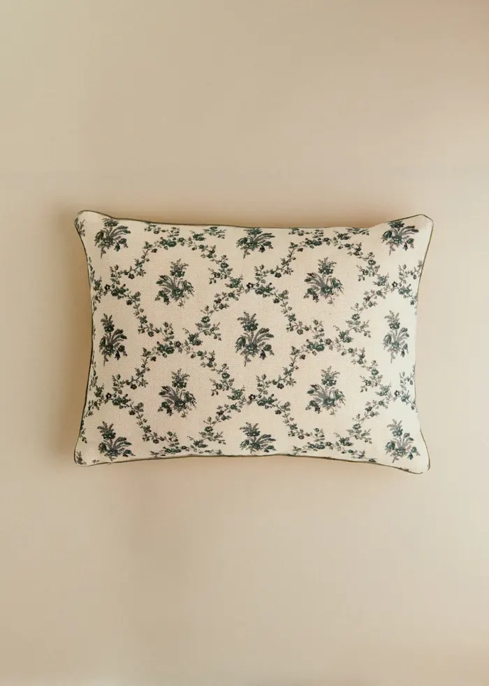 Coussin Imprimé - Grand modèle - Croisillons Bleu