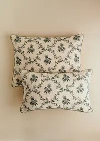Coussin Imprimé - Grand modèle - Croisillons Bleu — view 3