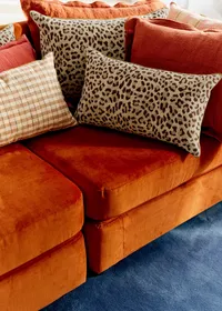 Coussin Jacquard - Petit modèle - Léopard Écru et Café — view 5