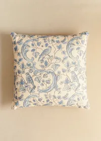 Coussin - Sézane x Antoinette poisson - Imprimé Oiseaux Bleus — view 2