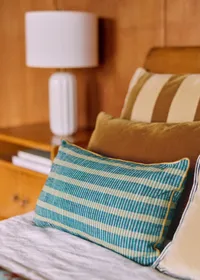Coussin Tissé Pianissimo - Petit modèle - Bleu — view 4