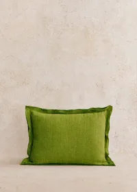Coussin Toile de Lin - Grand modèle - Vert — view 3