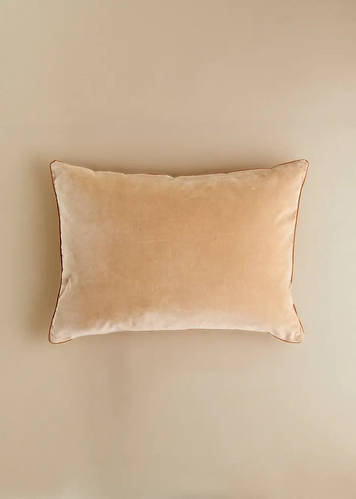 Coussin Velours Édition - Grand modèle - Beige