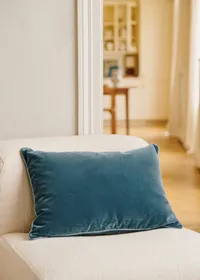 Coussin Velours Édition - Grand modèle - Bleu — view 3