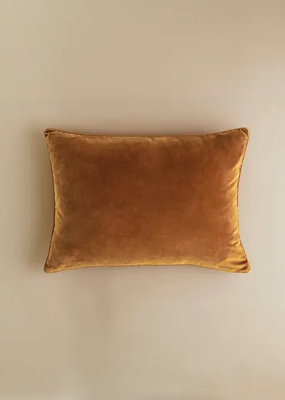 Coussin Velours Édition - Grand modèle - Caramel