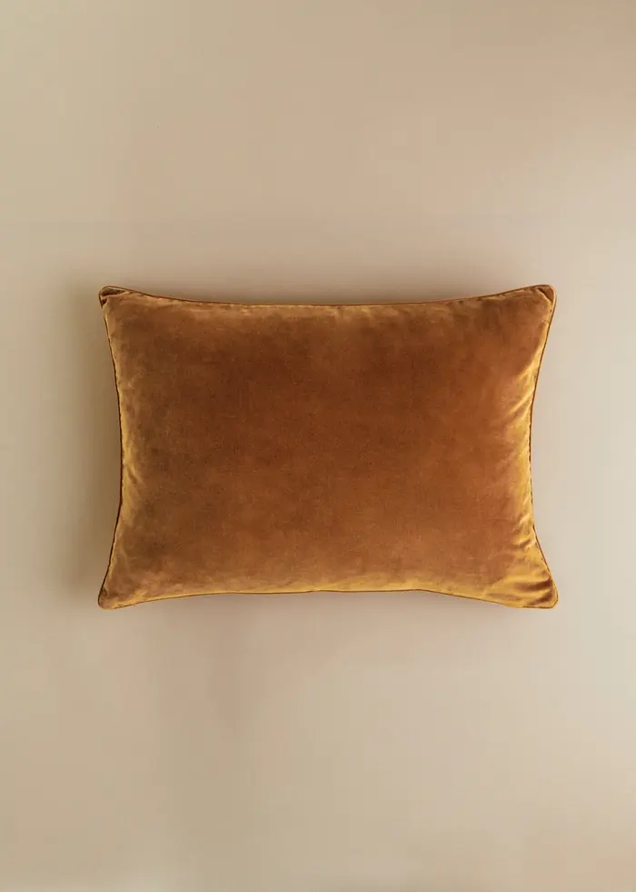 Coussin Velours Édition - Grand modèle - Caramel