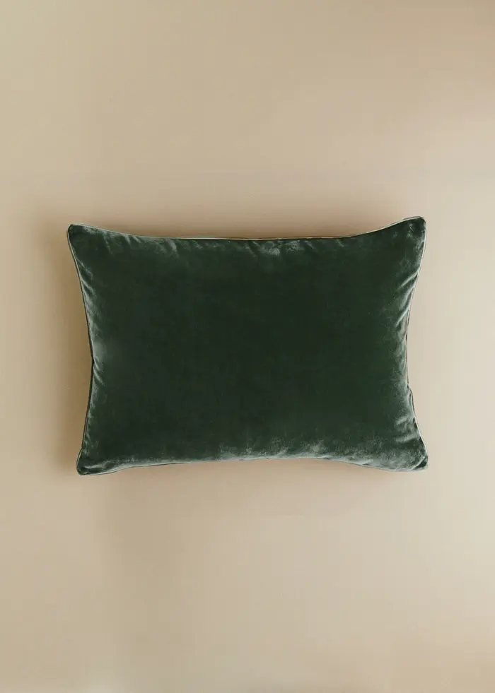 Coussin Velours Édition - Grand modèle - Céladon Foncé