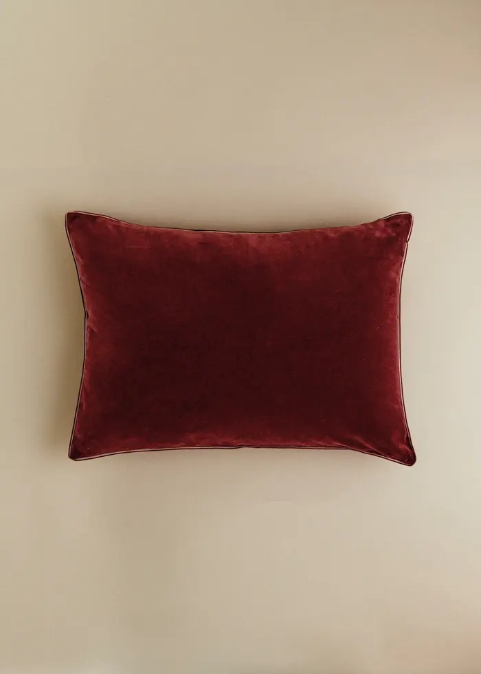 Coussin Velours Édition - Grand modèle - Terre de sienne