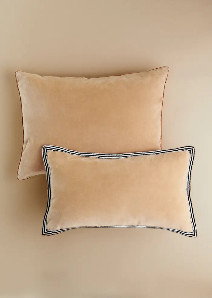 Coussin Velours Édition - Petit modèle - Beige