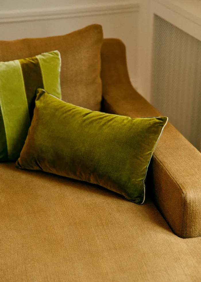 Coussin Velours Édition - Petit modèle - Kaki
