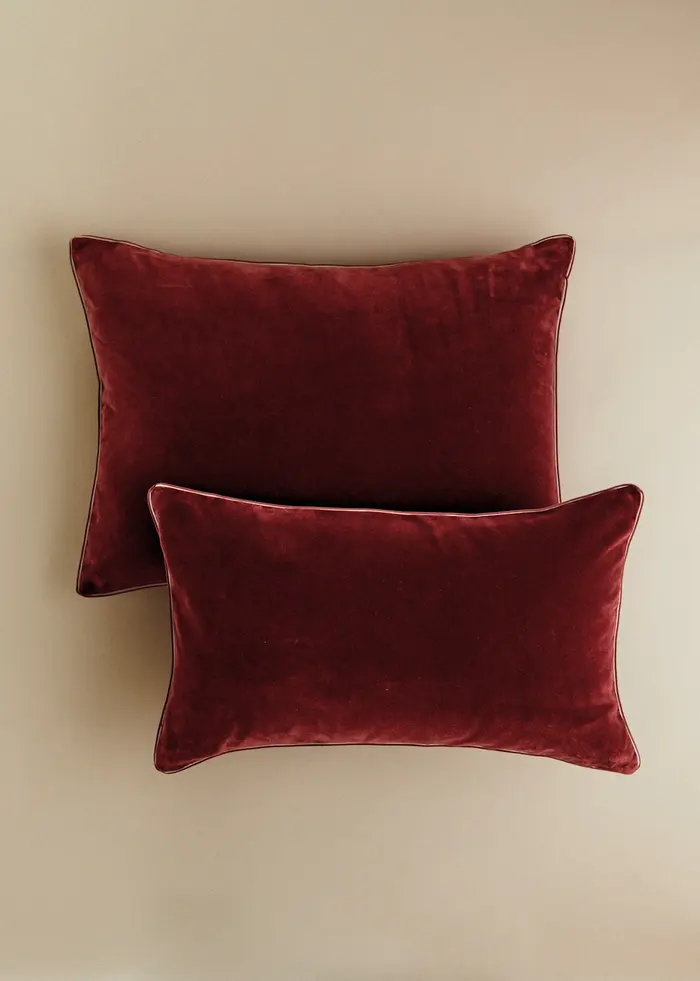 Coussin Velours Édition - Petit modèle - Terre de sienne