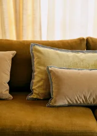 Coussin Velours Texturé - Grand modèle - Miel — view 4
