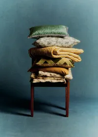 Coussin Velours Texturé - Petit modèle - Vert d'Eau — view 2